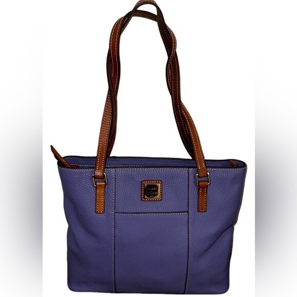 Dooney & Bourke Lexington Blue Pebbled Leather Tote Shoulder Bag - Picture 1 of 16
